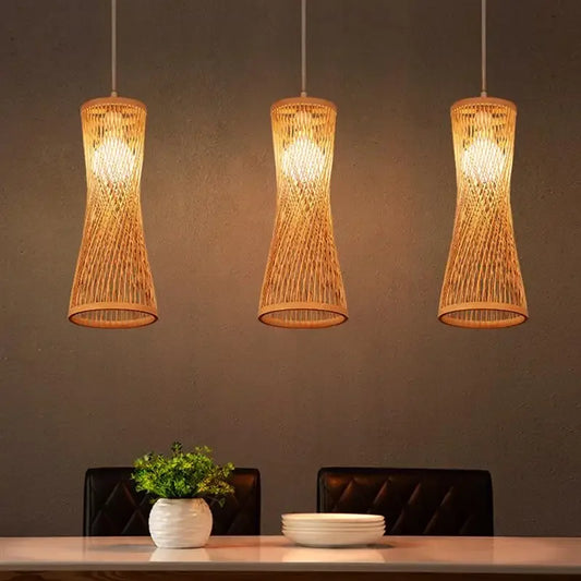 Suspension en bambou tressé – Style japonais zen naturel