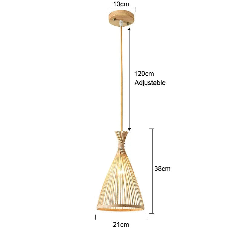 Suspension en bambou tressé – Style japonais zen naturel