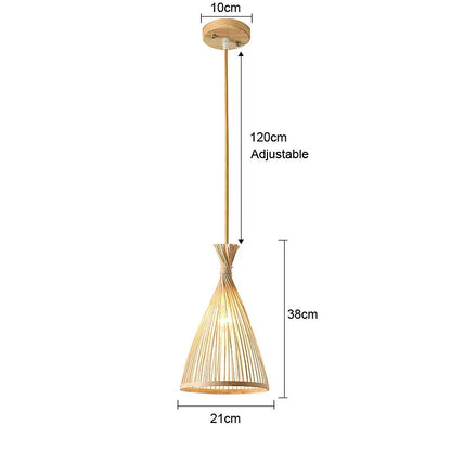 Suspension en bambou tressé – Style japonais zen naturel